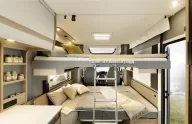 Dethleffs Just 90 Wohnmobil im Wallis mieten, mit Stockhubbett platz für die ganze Familie